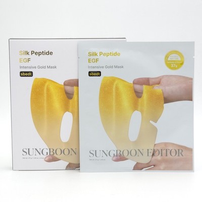 SUNGBOON EDITOR Silk Peptide EGF Intensive Gold Mask 37g x 4 Sheets K-Beauty