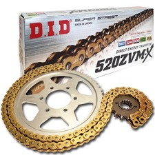 Kit catena DID acciaio 520ZVM-X G&G rivetto per Ducati Monster 620 i.e. DD Dark, anno 05