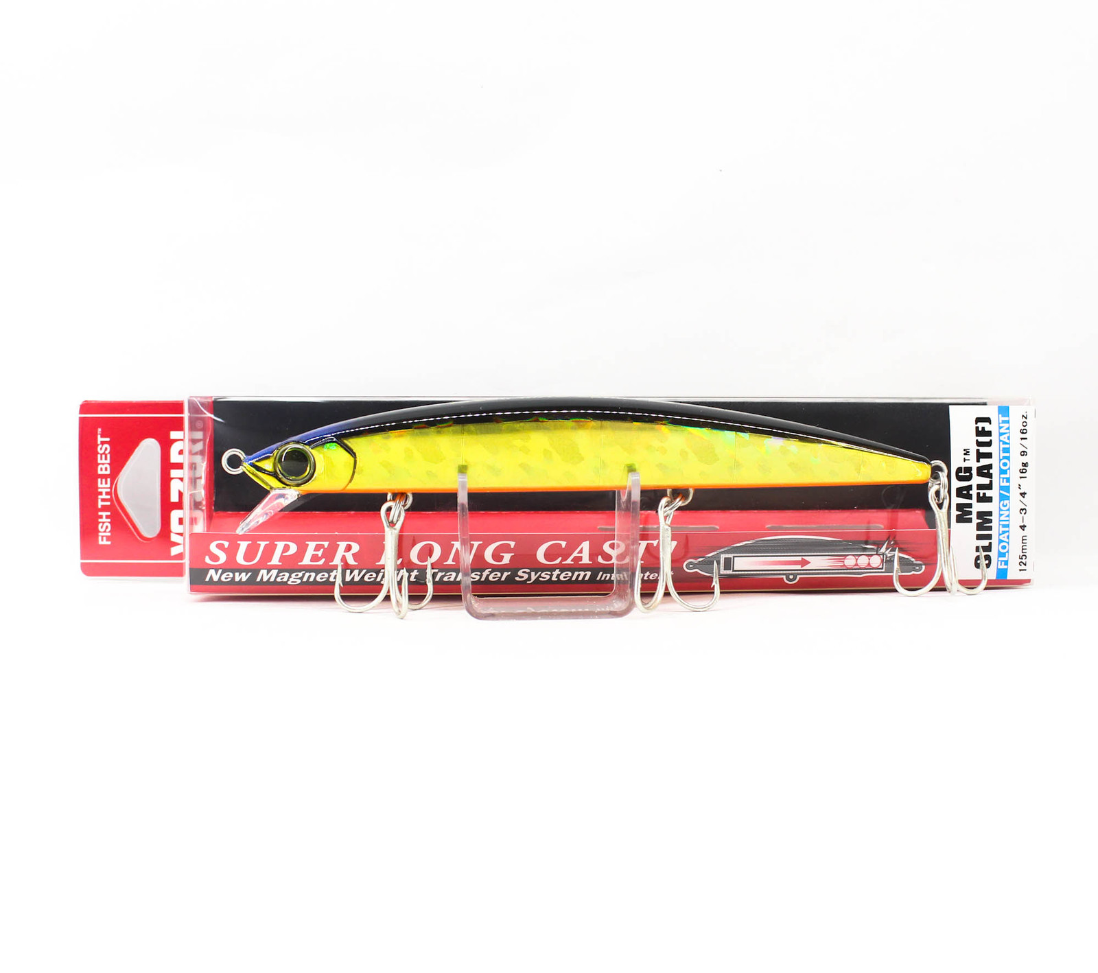 Leurre Yo Zuri Mag Slim Flat 125 Floating - 125mm, 16g, Avec Grelot, Pour Pêche En Mer