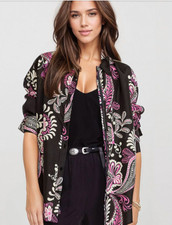 Johnny Was Relaxed Seamed Melaney Paisley Buttoned Down Silk Shirt Sz XL NWT