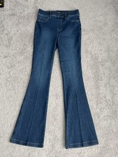Spanx Stretch Denim Flare Jeans Women  s Size M Pull On