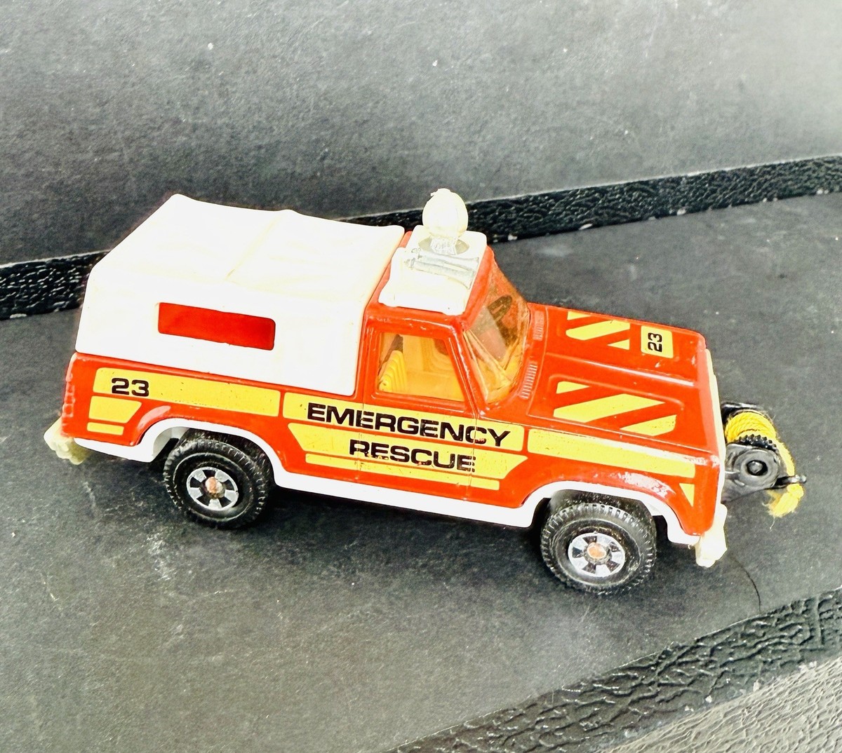 Vintage 1978 Matchbox Super Kings K-65 Emergency Rescue Plymouth