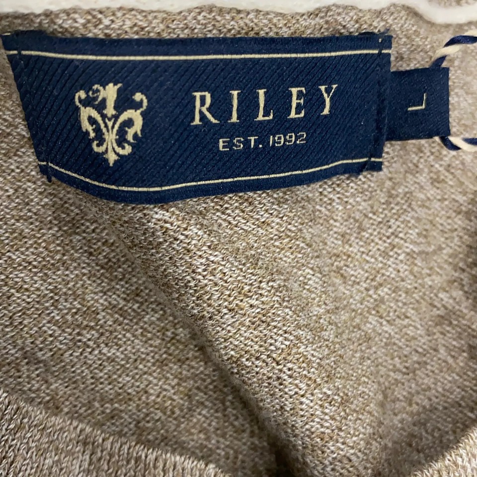 Des Riley Riley, Strickpullover, Größe: L, Beige, Baumwolle, Einfarbig ...