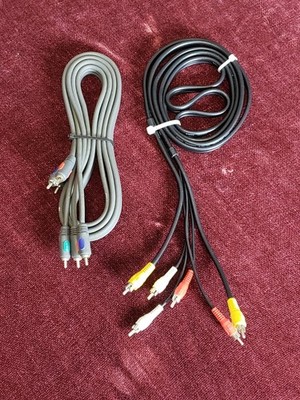 Audio Video RCA AV Cable 6.5 ft. Red Blue Green Triple Male- Male & Reg. RCA'S..