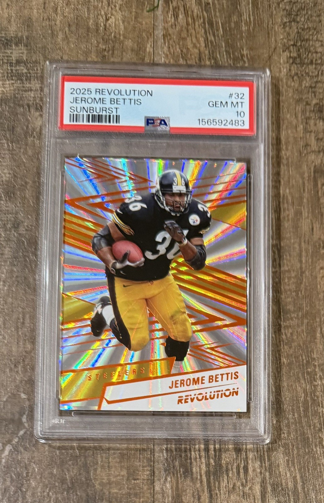 REVOLUTION SUNBURST /18 PSA 10💎Jerome Bettis🏆Hall of Fame STEELERS🔥Case Hit view 4