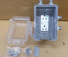 COMMERCIAL ELECTRIC WCW1PC-K 1-GANG EXTRA DUTY WEATHER-PROOF OUTLET BOX 16-IN-1