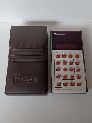Vintage Rockwell 31R ''Rechenschieber Memory'' 1975 mit Original Etui Made In England