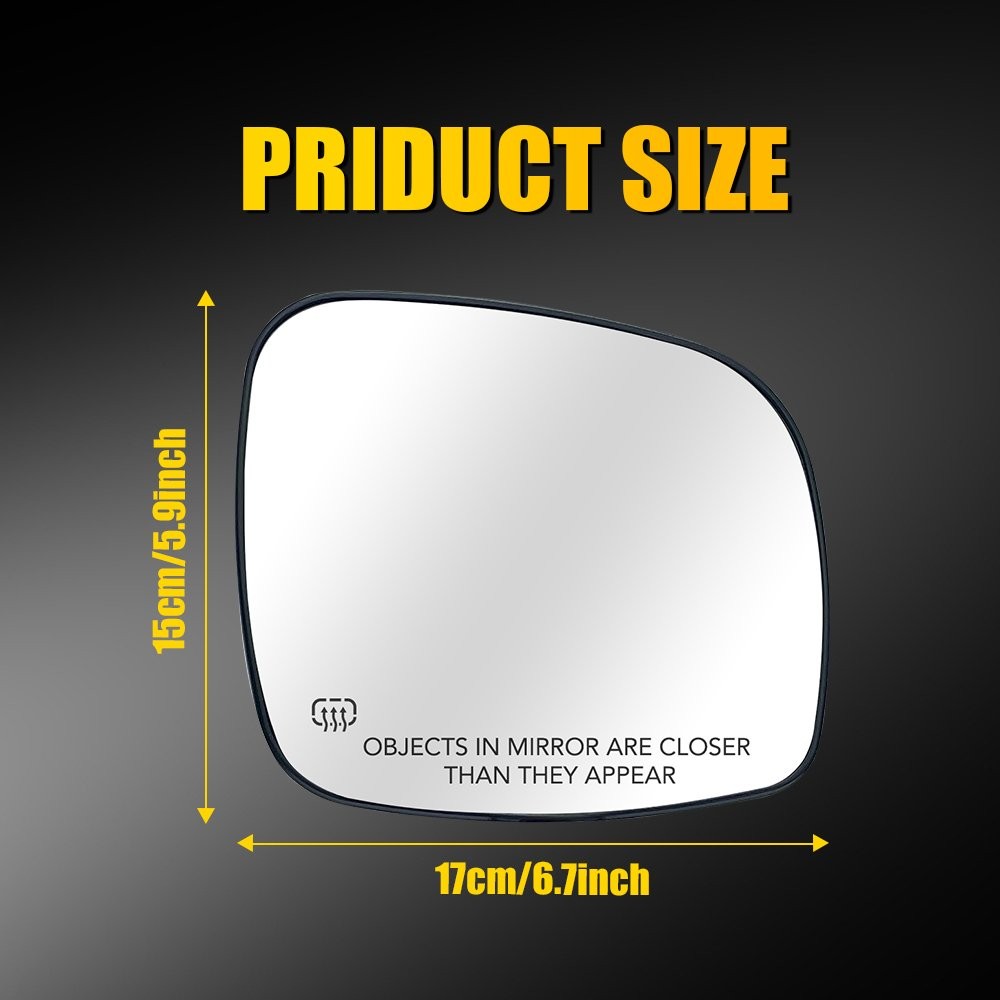 Mirror Glass For 08-16 Dodge Grand Caravan Chrysler TownCountry Left Heated-2SET thumbnail 6