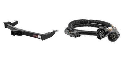 CURT Class 4 Trailer Hitch And 4-Way Flat Wiring Harness Fits USCAR 14055-55384