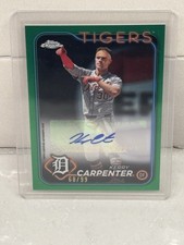 2024 Topps Chrome Update; Kerry Carpenter; Green Parallel Auto /99