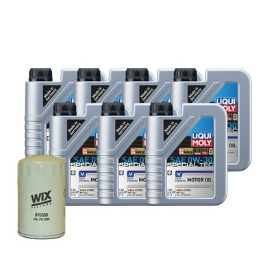 7L Liqui Moly Special Tec V 0W-30 Wix Oil Change Kit for Jaguar S-Type AJV8 4.0L
