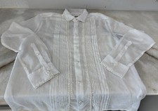 ASOS Shirt Large White See Through With Pearls Tuxedo