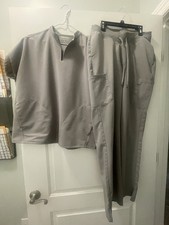 Women  s Mandala Scrub Set Gray Size Small