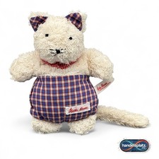 Käthe Kruse Stofftier Katze Püschtier Baby Kuscheltier Beige Lila Rot 17 cm