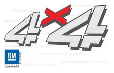 1999 - 2006 Gmc Sierra 4x4 Decals - F - Stickers Truck Bed Side 1500 2500 Set