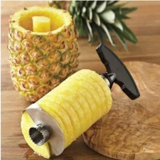 Silver Stainless Steel Pineapple Slicer Peeler Cutter, Kitchen Fruit Cutter Tool
