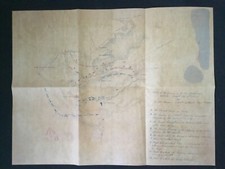 1815 BATTLE OF WATERLOO : MAP OF THE GROUND BY CAPT THOMPSON & LT. GILBERT Repro
