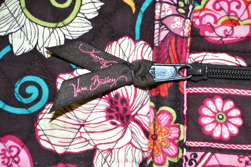 Vera Bradley Shoulder Bag Brown Pink Floral Pattern - Picture 4 of 8