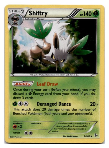 Shiftry #7/106 XY: Flashfire Pokemon TCG FOLIE