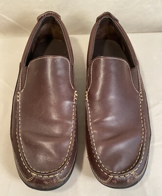 Cole Haan Mens 11M Tucker Venetian Brown Leather Driving 