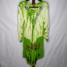 women's Free Size dress multicolor floral print scoop neck long sleeve
