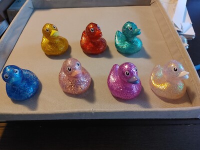 Rubber Glitter Ducks 2'' (# 7) - Perfect for Duck, Duck, J33P or Cruise Line.