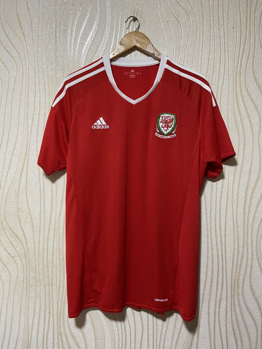 WALES 2017 2018 HOME FOOTBALL SHIRT SOCCER JERSEY ADIDAS AI6630 sz
