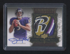 2008 EXQUISITE Joe Flacco RPA RC AUTOGRAPH PATCH LOGO #ED 59/99 SUPERBOWL CHAMPS