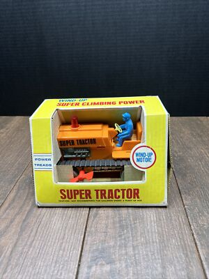 ASAHI Vintage Wind Up Super Climbing Power Super Tractor Made In Japan