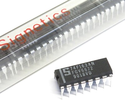 5 Stück 74F163AN Synchronous 4-Bit Binary Counter DIP16, Signetics