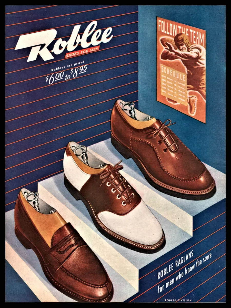 1945 ROBLEE Men s Saddle Shoes Penny Loafers and Oxford Vintage