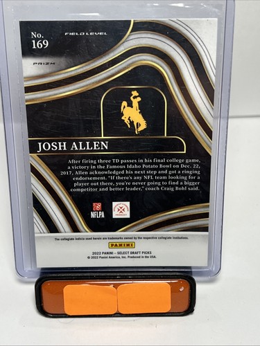 2022 Select Draft Picks Josh Allen Field Level Gold/Yellow Lazer Prizm - Bild 2 von 2