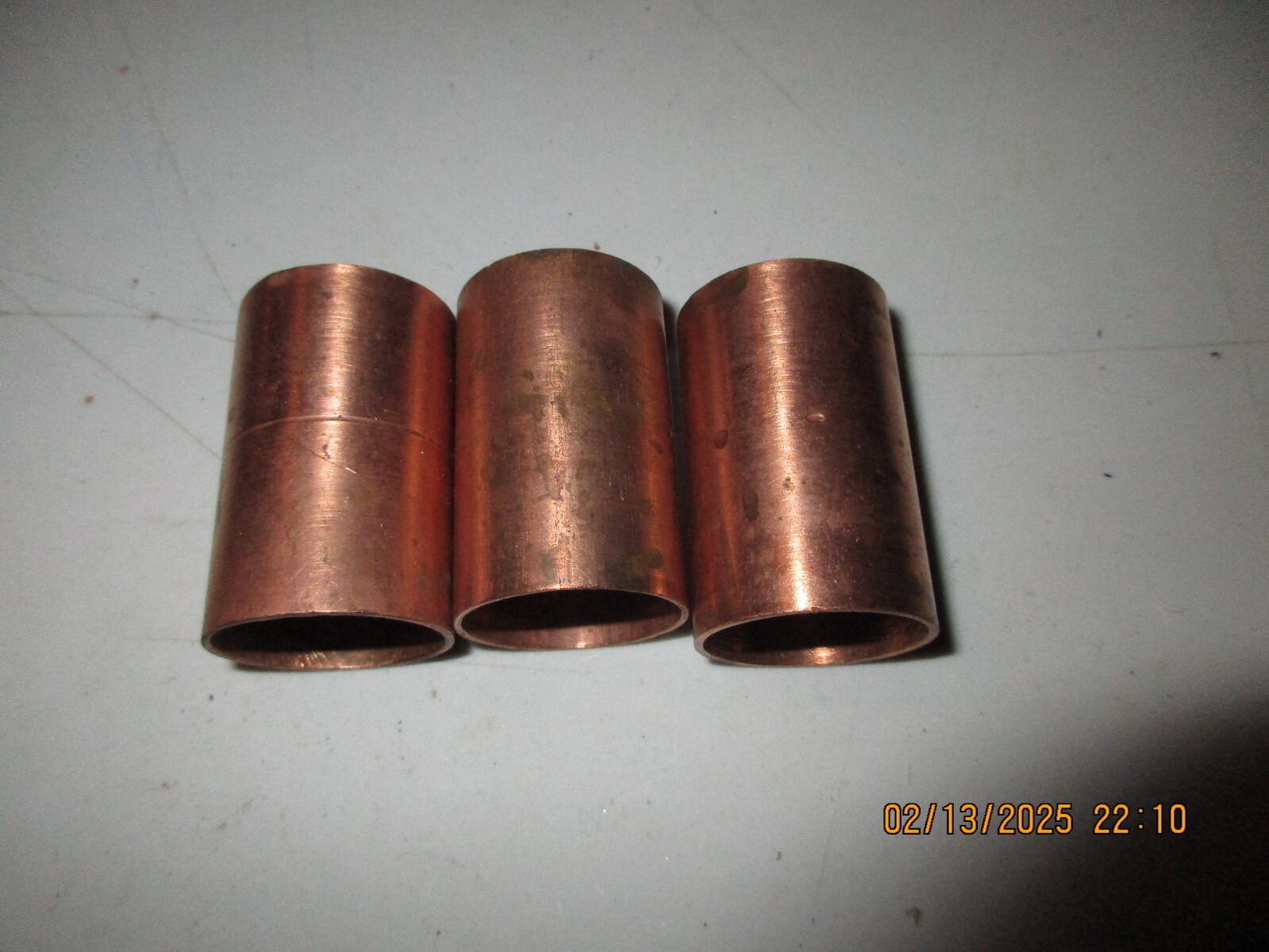 1 INCH COPPER COUPLINGS (LOT OF 3)