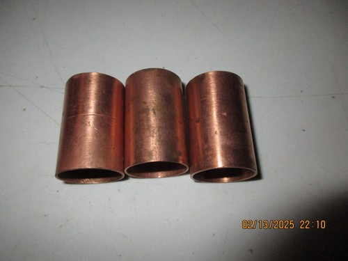 1 INCH COPPER COUPLINGS (LOT OF 3)
