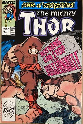 The Mighty Thor 411 December 1989 VF+ 1st New Warriors Big Key   Night Thrasher