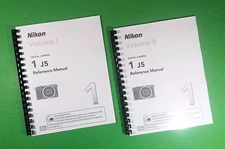 Owners Reference Manual for Nikon 1 J5 Camera 270 Pages W/Clear Covers