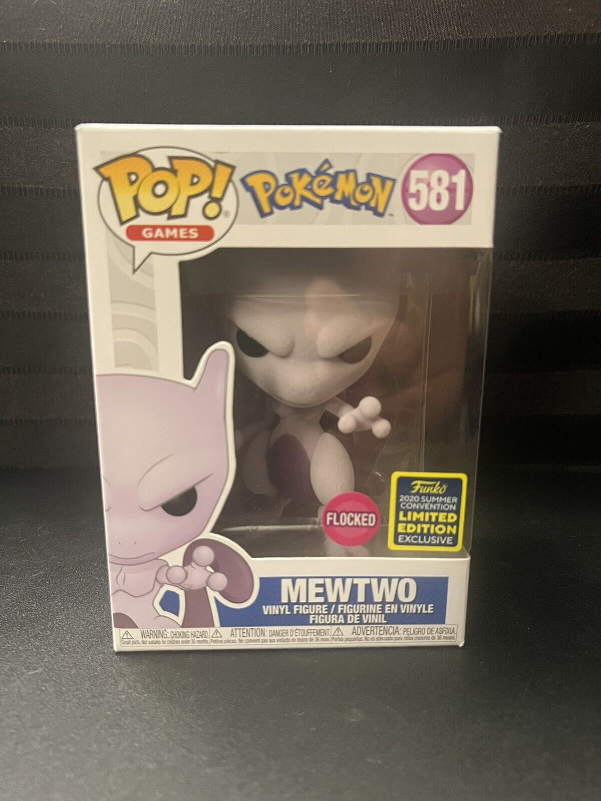 Funko Pop Games - Pokemon Mewtwo 581 (Flocked) (2020 Summer Convention  Limited Edition Exclusive) - Arena Funkos