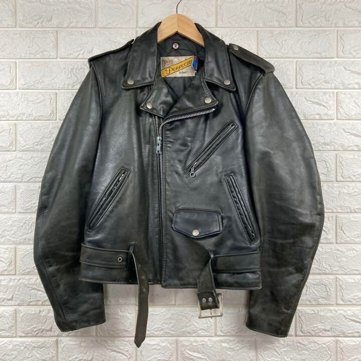 Schott Perfecto Double Leather Riders Jacket Size 36 Made in USA