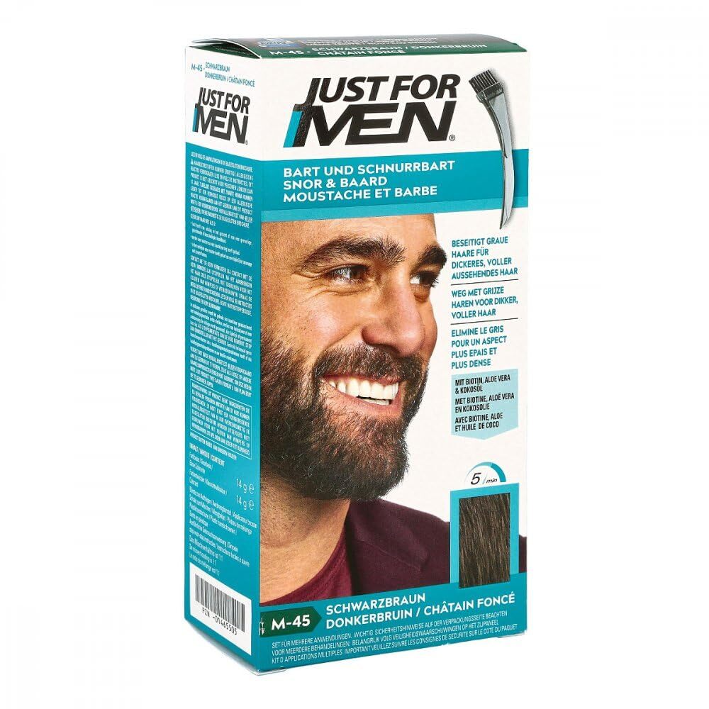 Just for Men M45 Dark Brown Beard, Mustache & Sideburns Dye