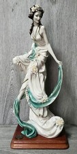 Rare Vintage DEAR Auro Belcari 1990 Lady Art Deco Style, Resin Italian Figurine