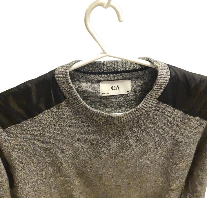 28-UV 💫 Pullover Strickpullover M 48-50  Pulli Sweater Klassisches Grau stilvol - Bild 3 von 4