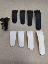 20mm FKM Fluoro Rubber Watch Band Strap Straight Fits Rolex Series Watches