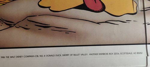 Walt Disney, Walt "Donald Duck In Sheriff of Bullet Valley" 36x24 Poster - Picture 2 of 7