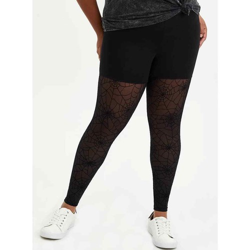 NWT Torrid Black Flock Mesh-Web 