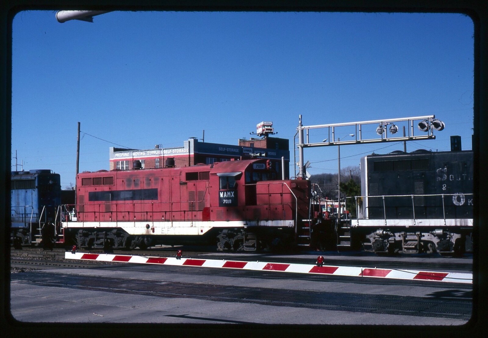 Railroad Slide - WAMX #7018 Diesel Locomotive 2003 Vintage Freight ...