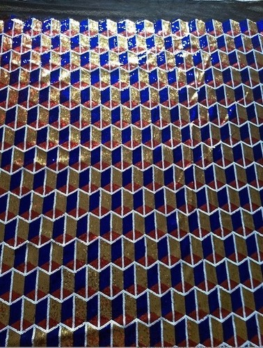 5yds - Sparkling Sequins Multi-Color Mesh for Special Occasion, Wedding Fabric - Picture 4 of 5