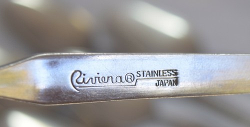 4 Serving Pieces Cordoba Riviera Spoons Fork Butter Knife STAINLESS STEEL MCM - Picture 3 of 3