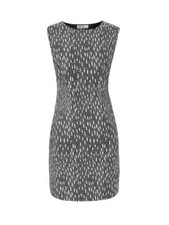 New Women's Ladies Geo Print Scuba Bodycon Midi Casual Fitted Dress
