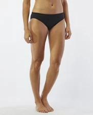 TYR 127926 Womens Swimwear Solid Lula Low Rise Waist Bikini Bottom Black Size L