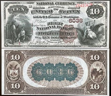 Reproduction $10 National Bank Note 1882 1st Nat’l Bank Brigham City UT Brown Bk